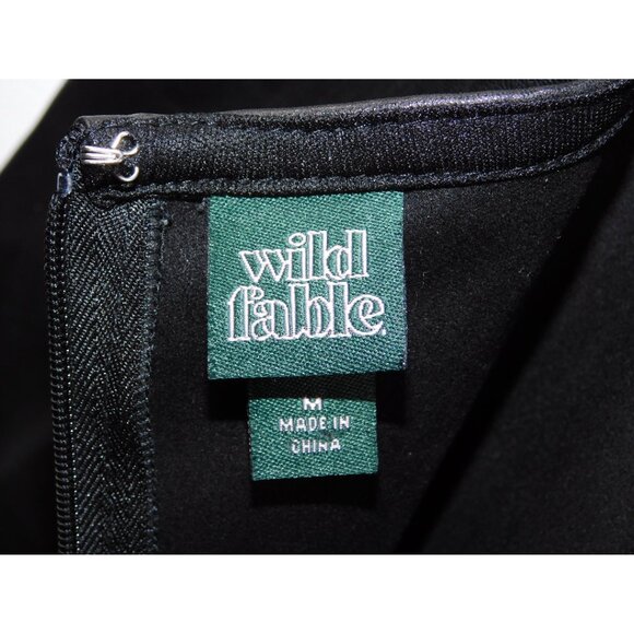 Wild Fable Faux Leather Black Midi Dress – Size M – Adjustable Straps, Side Zip - Picture 11 of 11